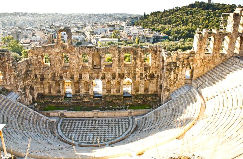 Das Dionysos-Theater in Athen - Ort der Dionysien, dem wichtigstes Fest im Dionysoskult