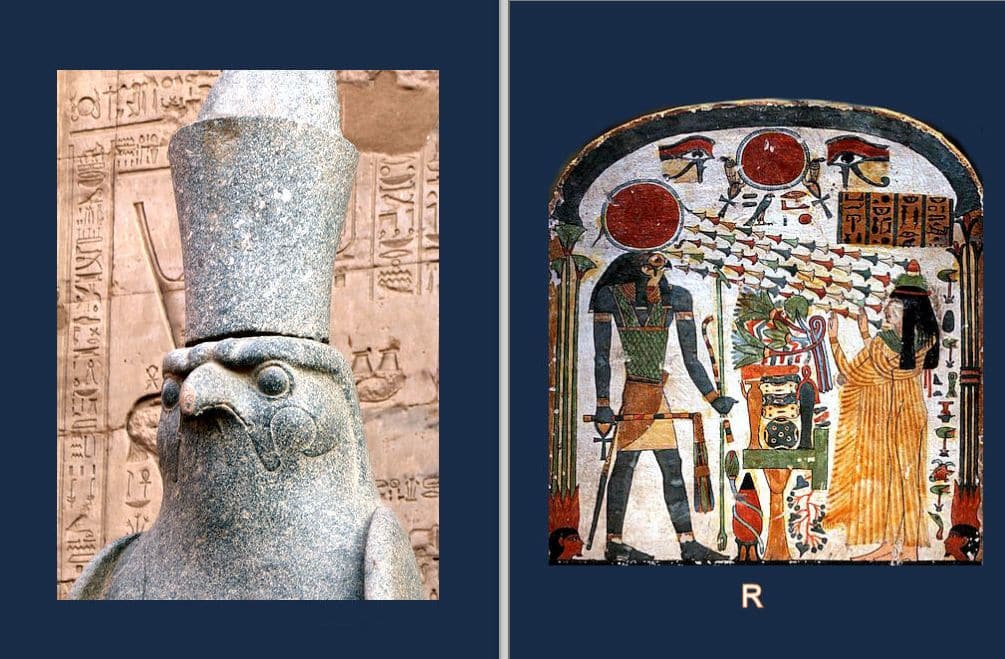 Vor- und Rückseite der Horus-Karte aus dem Götter-Orakel